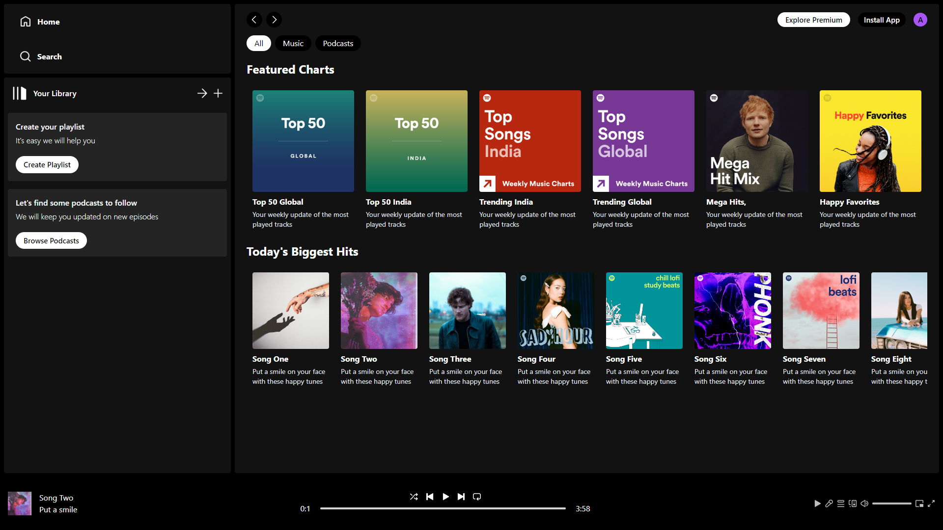 Spotify Interface